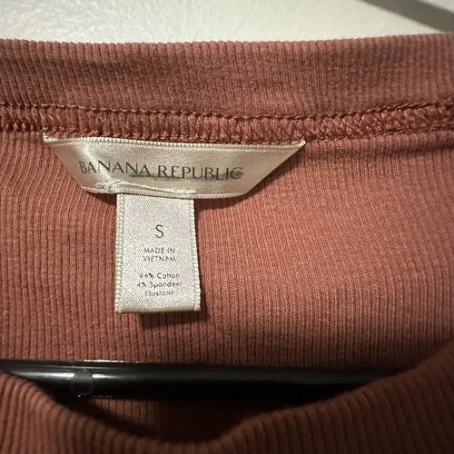 Banana Republic Womens Sleeveless Ribbed Sweater Top Rust Red S - photo 4