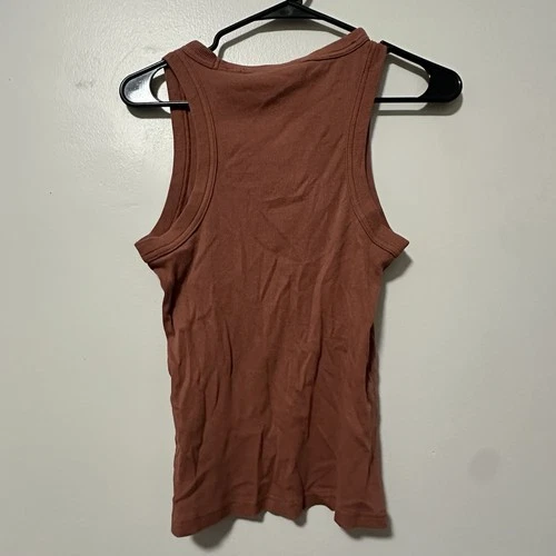 Banana Republic Womens Sleeveless Ribbed Sweater Top Rust Red S - photo 5