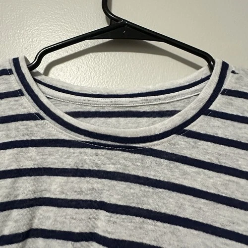 UNIVERSAL THREAD Womens Boxy Blue Stripe Short Sleeve T Shirt Si - photo 3