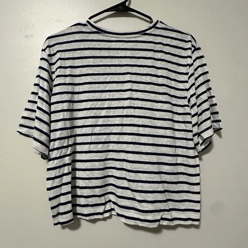 UNIVERSAL THREAD Womens Boxy Blue Stripe Short Sleeve T Shirt Si - photo 5
