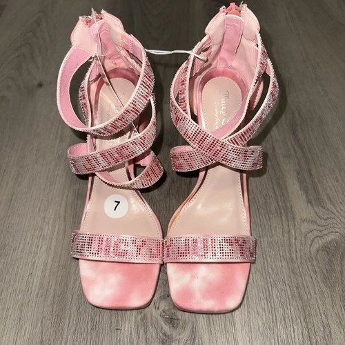 Juicy Couture Rhinestone Strap High Heel Sandals - Women's Size
