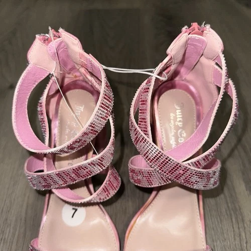 Juicy Couture Rhinestone Strap High Heel Sandals - Women's Size - photo 4