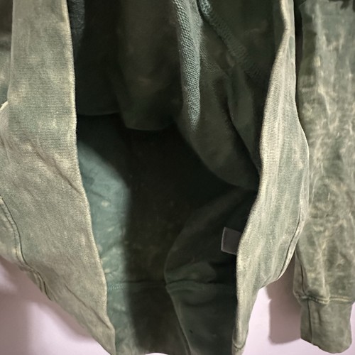 RARE BIBI 100% COTTON Crew Neck Heathered Green Fringe Sweatshir - photo 4