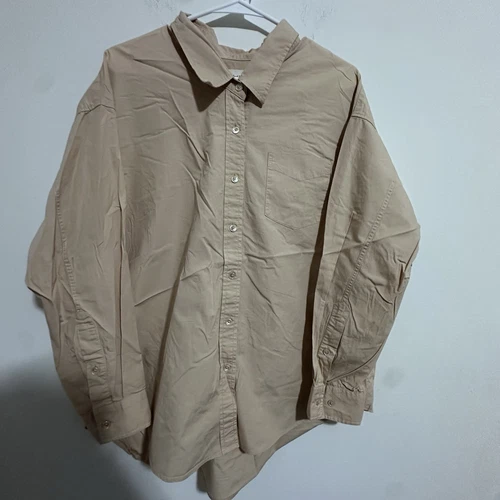 ARITZIA WILFRED FREE Relaxed Beige Cotton Shirt - Men's S