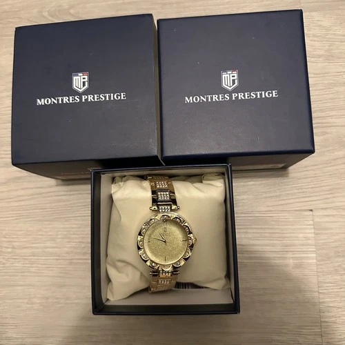 Woman’s Invicta Montres Prestige X 33mm Gold Tone & Jewels Watch - photo 3