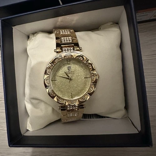 Woman’s Invicta Montres Prestige X 33mm Gold Tone & Jewels Watch - photo 4