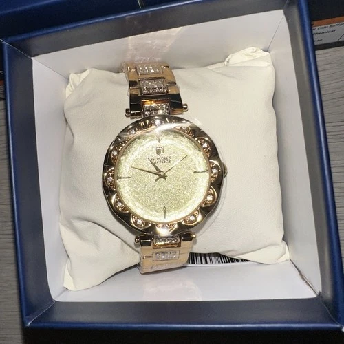 Woman’s Invicta Montres Prestige X 33mm Gold Tone & Jewels Watch - photo 5