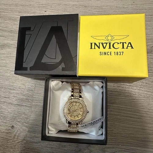 NIB Rhinestone Embroidered Invicta Wildflower Women's Watch - 32