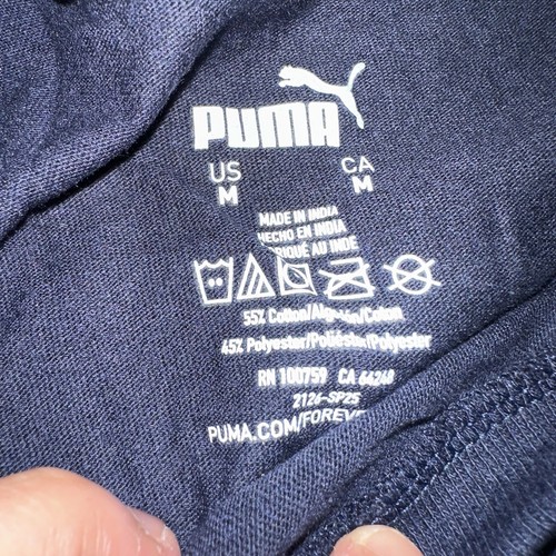 PUMA Black Logo T Shirt Short Sleeve Mens Medium - photo 5