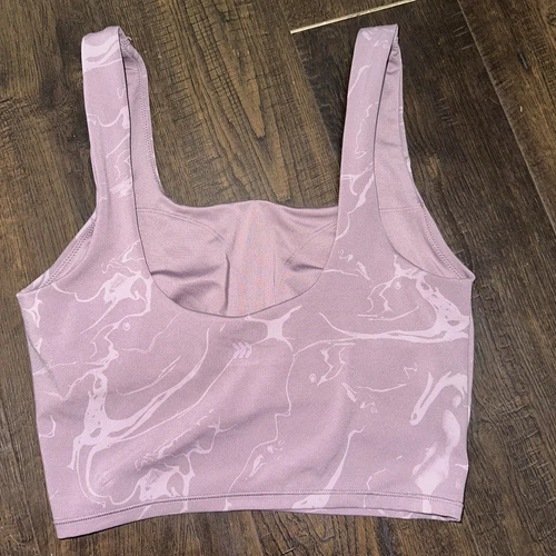 All In Motion Marble Print Purple Longline Cropped Tank Sports B - photo 4