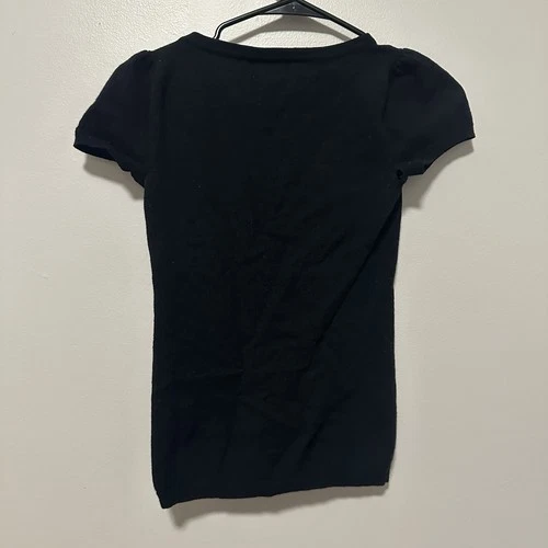 Juicy Couture Black Sweater - Y2K Vibe, Bow & Floral, Size P - photo 2