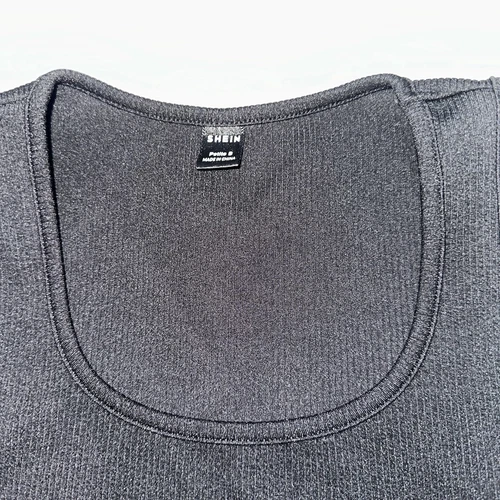 SHEIN Extra Stretchy EZWear Casual Black Summer Ribbed Tank Top - photo 4