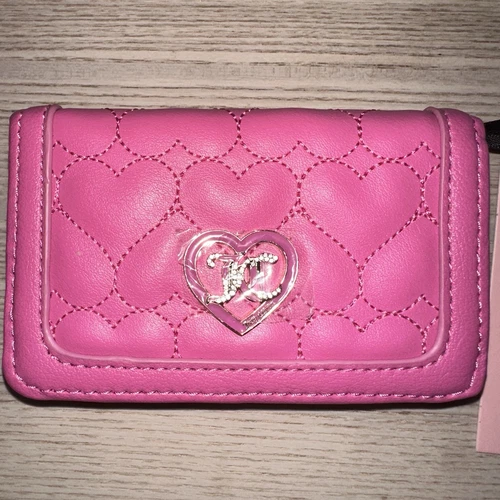 Juicy Couture Flawless Slim Bifold Wallet - Juicy Pink w/ Hearts - photo 3