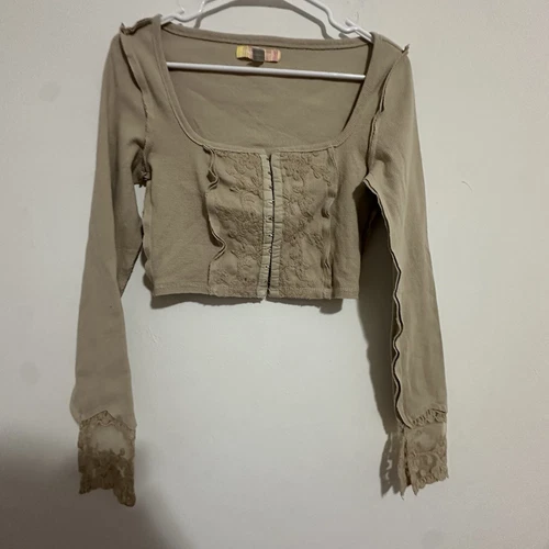 URBAN OUTFITTERS Beige Lace Corset Top - Size M - photo 2
