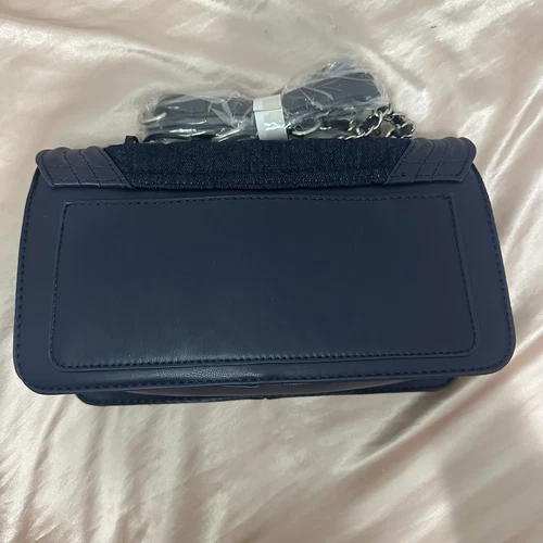 Badgley Mischka Denim Pearls Crossbody Bag - Blue Quilted Jean - photo 5