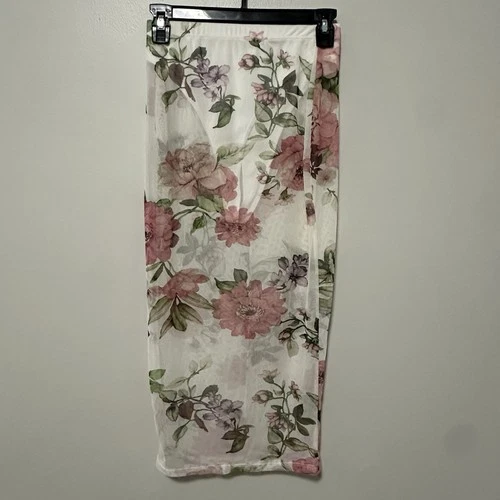 NWOT MINETTE Womens Floral Mesh Skirt Underwear Built in Size M