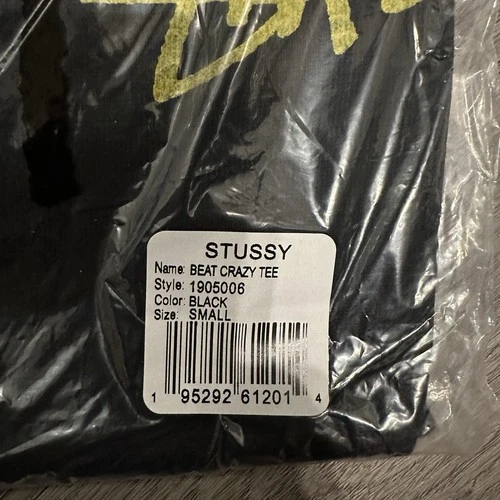 STUSSY Beat Crazy Tee "Black" Mens Size S - photo 5
