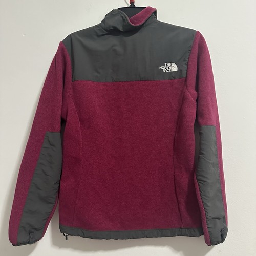 THE NORTH FACE Womens Denali Nylon Jacket Purple Grey Fleece Ful - photo 3