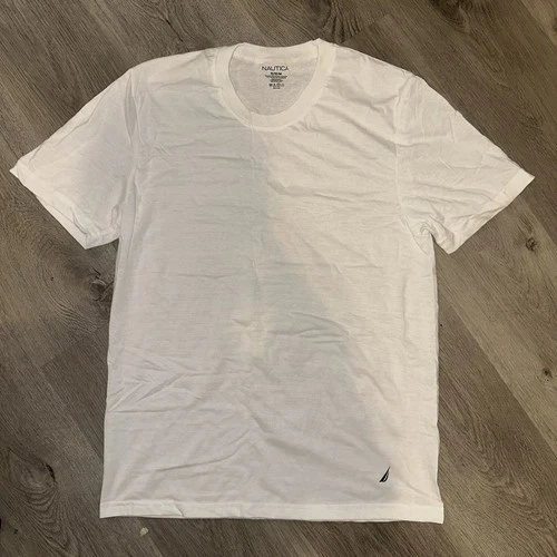 NAUTICA Mens Basic Performance T Shirt White Size M