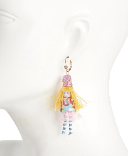 Betsey Johnson Nutcracker Girl Dangle Earrings - Christmas NEW - photo 2