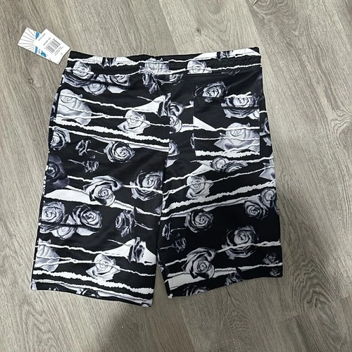 NWT Drill Clothing Black Rose Y2K Swim Shorts M - photo 5