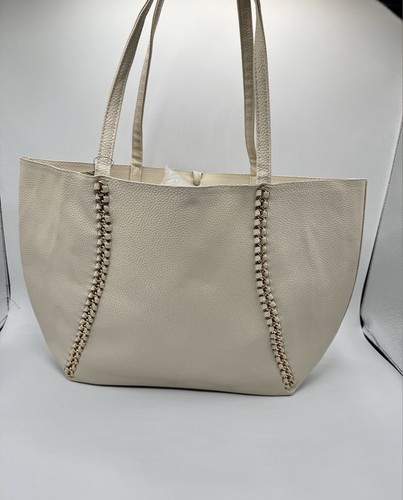Badgley Mischka Off-White Vegan Leather Tote Bag - photo 2