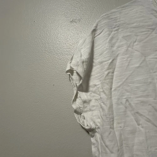 CHICO’S 100% Cotton Womens Work Top Textured White Blouse Size 1 - photo 3