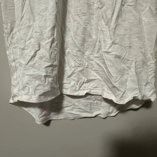 CHICO’S 100% Cotton Womens Work Top Textured White Blouse Size 1 - photo 4