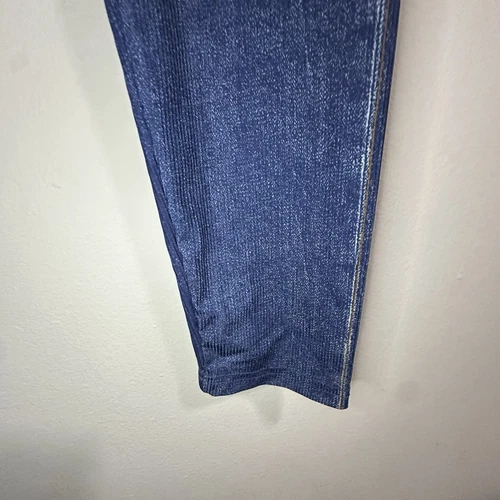 Dark Blue Jean Style Pattern Printed Leggings Womens Size S - photo 5