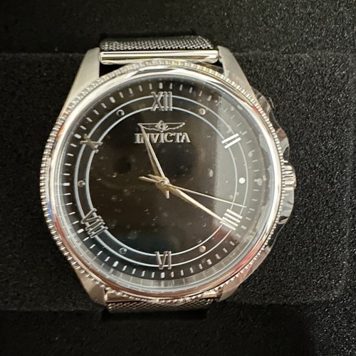 Invicta Men's Watch Celestial Quartz Black Dial Steel Mesh Brace - photo 4