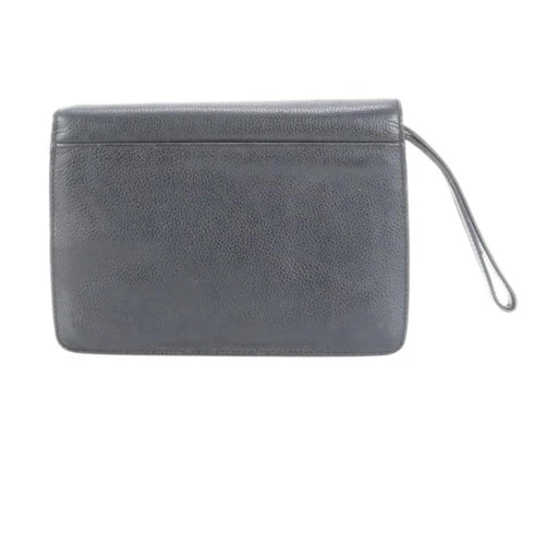 BALLY 100% Authentic Black Leather Portfolio Clutch Bag - photo 2