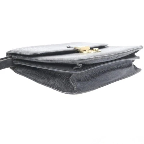 BALLY 100% Authentic Black Leather Portfolio Clutch Bag - photo 3