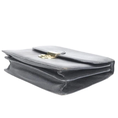 BALLY 100% Authentic Black Leather Portfolio Clutch Bag - photo 5