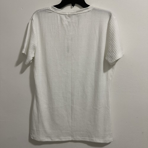 NWT COOFANDY Men's Ribbed White Super Stretchy Top T-Shirt Size - photo 2