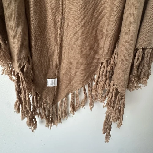 LUMIERE Angora Blend Camel Cape Scarf Wrap - L - photo 4