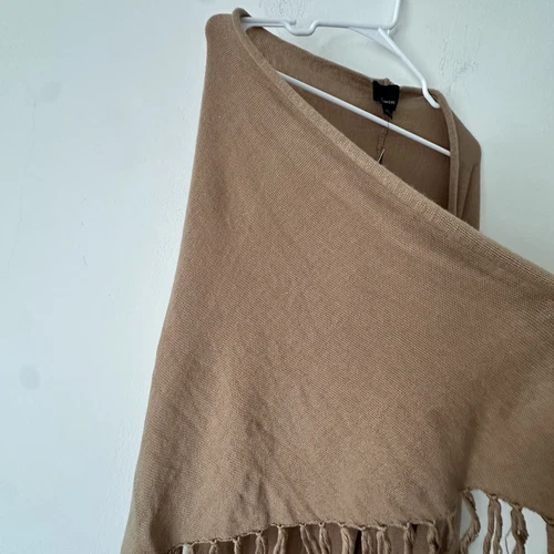 LUMIERE Angora Blend Camel Cape Scarf Wrap - L - photo 5
