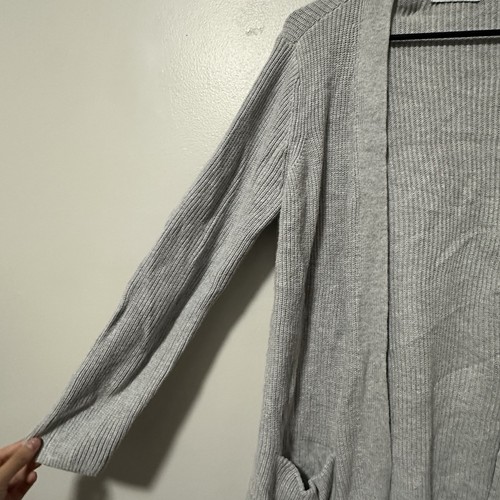OLD NAVY Womens Gray Longline Open-Front Sweater Cardigan Size X - photo 4