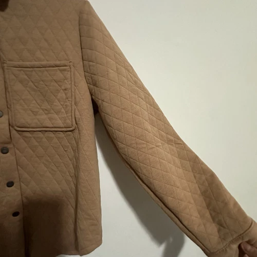 LOVE TREE Lightweight Beige Quilted Shacket - Size S - photo 5