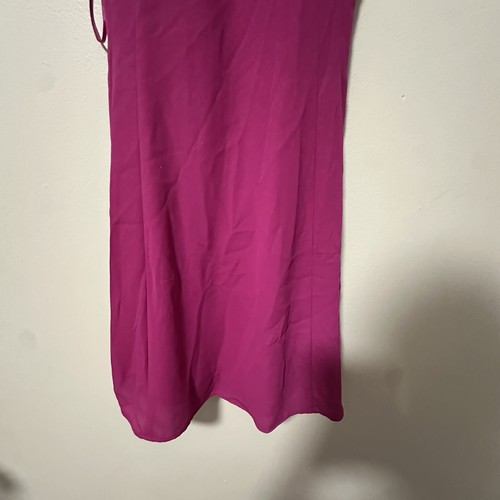 Express Magenta Deep Pink Spaghetti Strap Open Back Flared Dress - photo 3