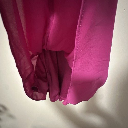 Express Magenta Deep Pink Spaghetti Strap Open Back Flared Dress - photo 4