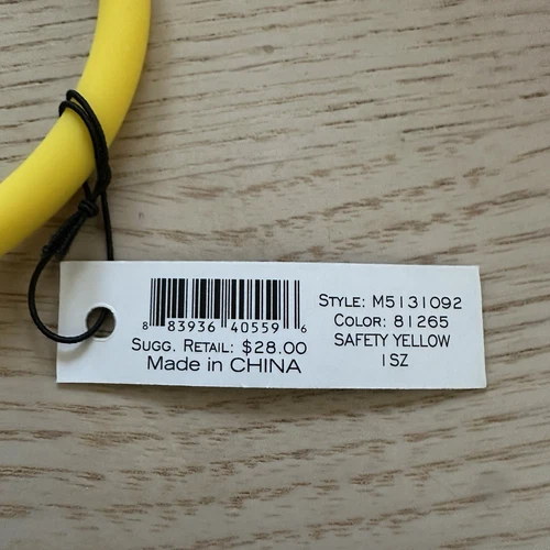 Marc By Marc Jacobs Safety Yellow Rubber Bracelet NWT - photo 4