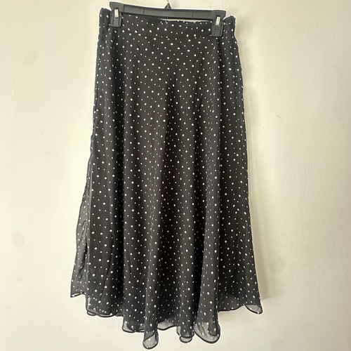PHILOSOPHY NWOT Elegant Black Polka Dot Pleated Midi Modest Alin - photo 2