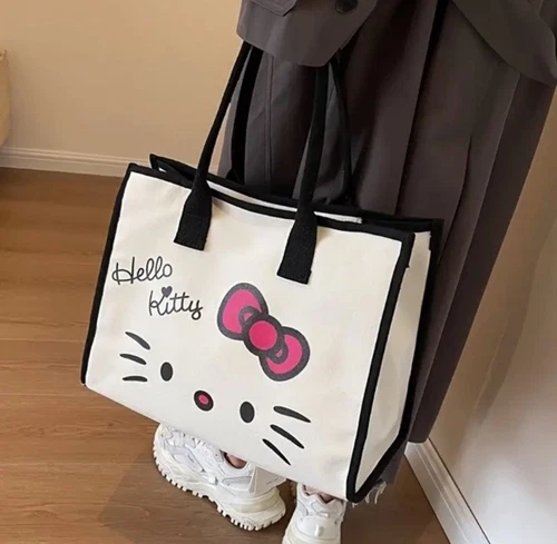 Hello Kitty Tote Bag - Cute Canvas Shoulder Bag - photo 3