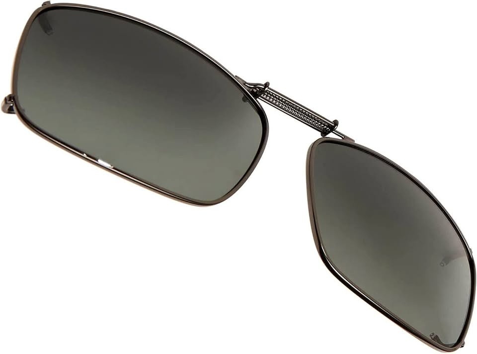 Rectangular Polarized Lens Clip On Sunglasses 57mm Wide x 41mm H