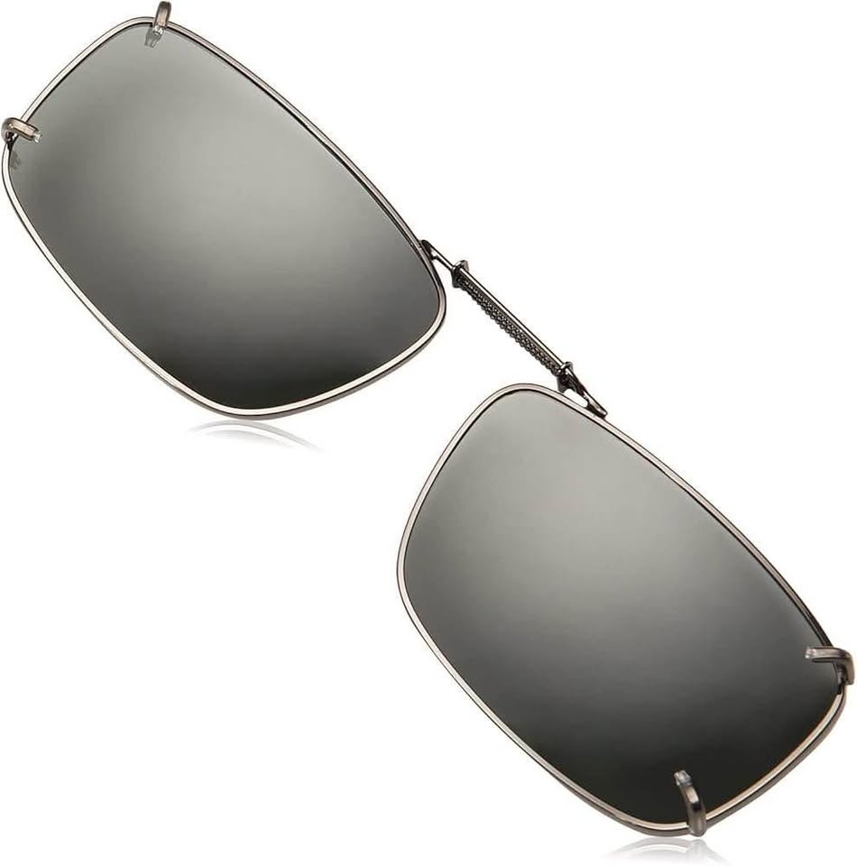 Rectangular Polarized Lens Clip On Sunglasses 57mm Wide x 41mm H - photo 2