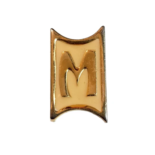 Vintage Celebrity NY Gold Tone M Letter Brooch Pin