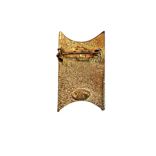 Vintage Celebrity NY Gold Tone M Letter Brooch Pin - photo 2