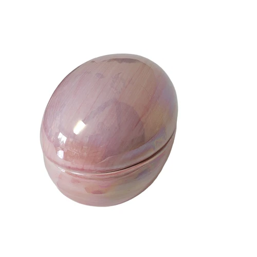 Vintage Wal-Mart Ceramic Egg Container Pearl Trinket Box Retired - photo 2