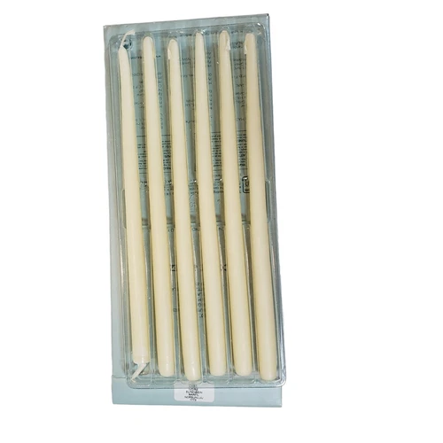 6 New Partylite Unscented Ivory Taper Candles