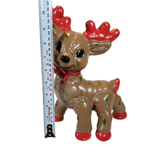 Vintage Kimple Mold Hand Painted Deer Polka Dot Christmas Reinde - photo 2
